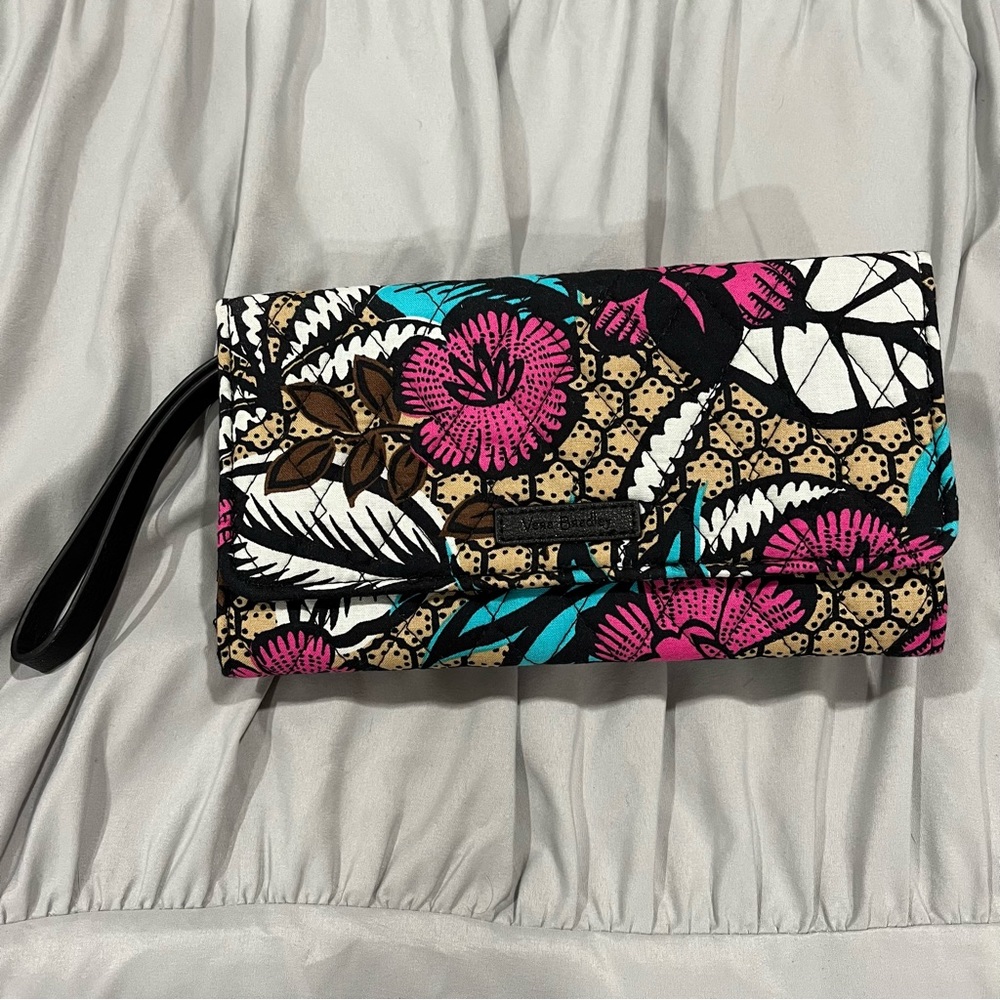 Vera Bradley Wristlet / Wallet with Crossbody Strap & Phone Zip Pocket